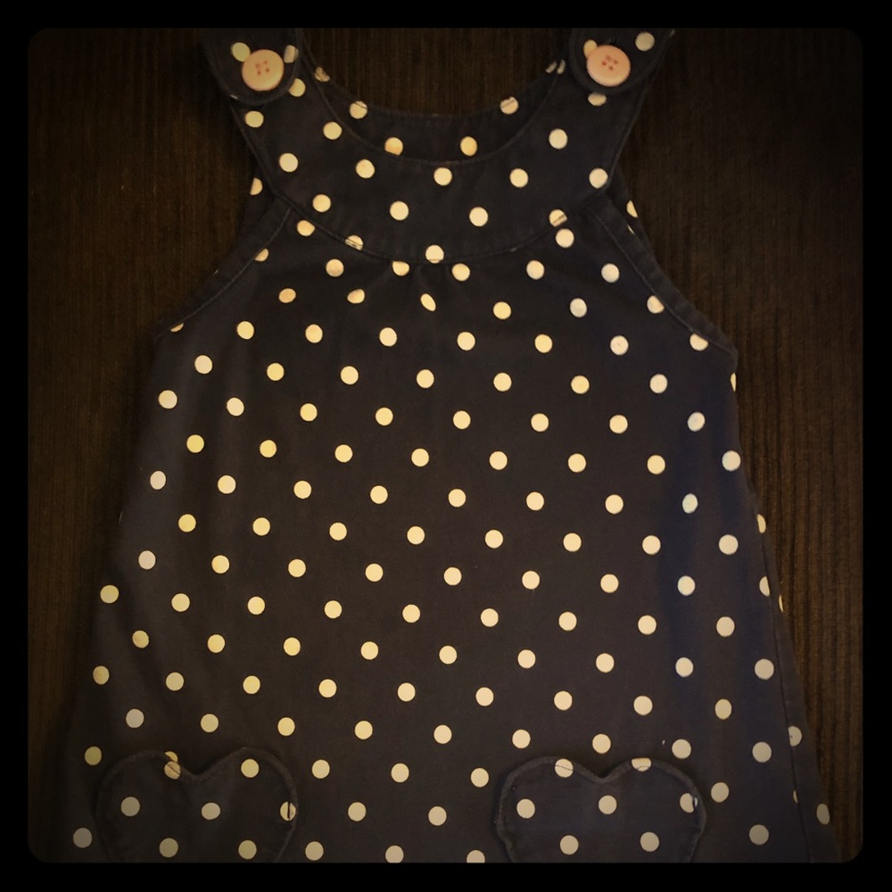 Blue and white Jumper/Dress w pink